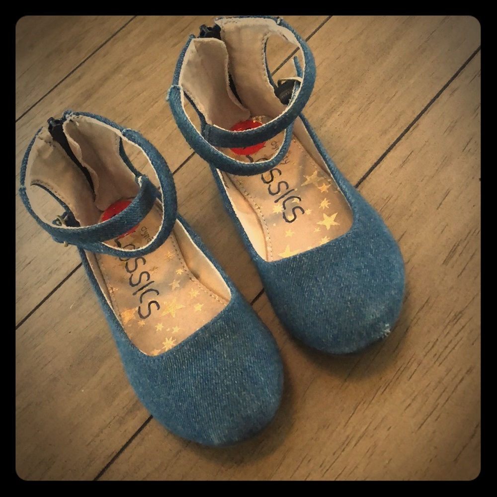 Little Girls Denim Dress Shoes